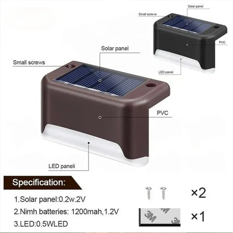 Solar Deck Lights Outdoor Waterproof LED Fence Lights for Patio Stairs Pathway Fall 2026 Eco Friendly