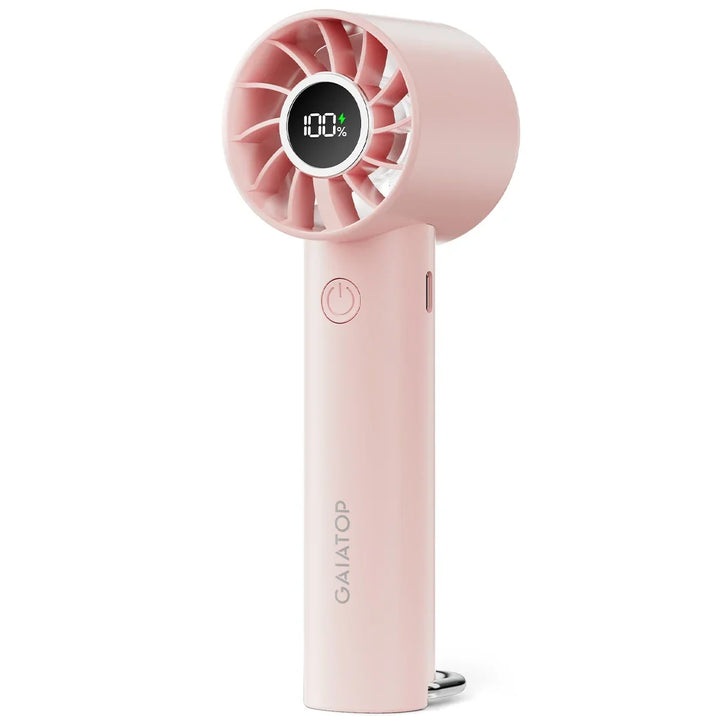 Portable Mini Fan Handheld Fan with LED Display 3 Speeds