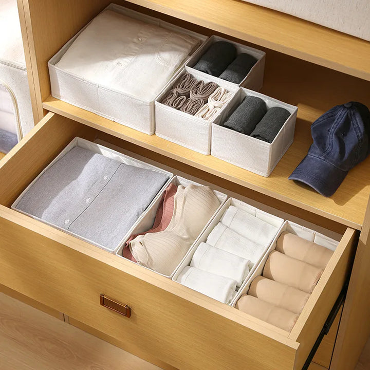 Foldable Bra and Underwear Organizer - Home Organizers for Socks, Trousers &amp; Drawer Storage