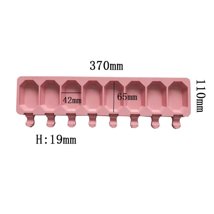 Hexagon Silicone Baking Mold, 8 Cavity Non-Stick Treat Mould for Ice Cream, Chocolates, and Cake Pops