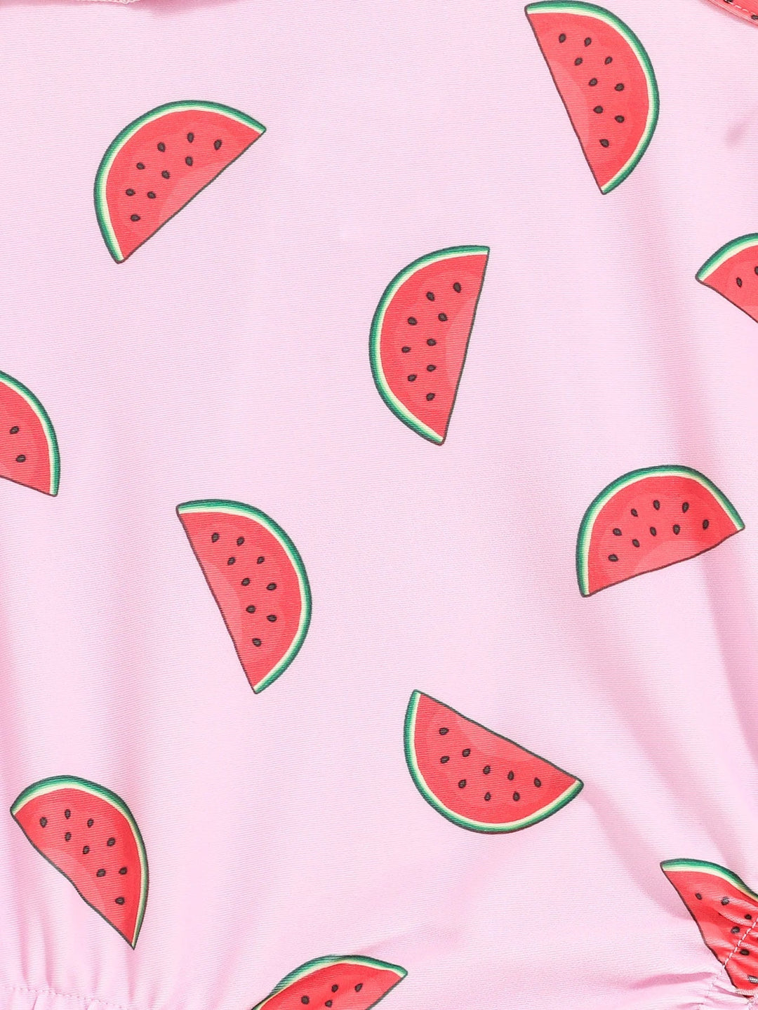 Soft Durable Baby Girls’ Swimsuit – Halter-Neck Watermelon-Print, Polyester, For Summer Beach Days