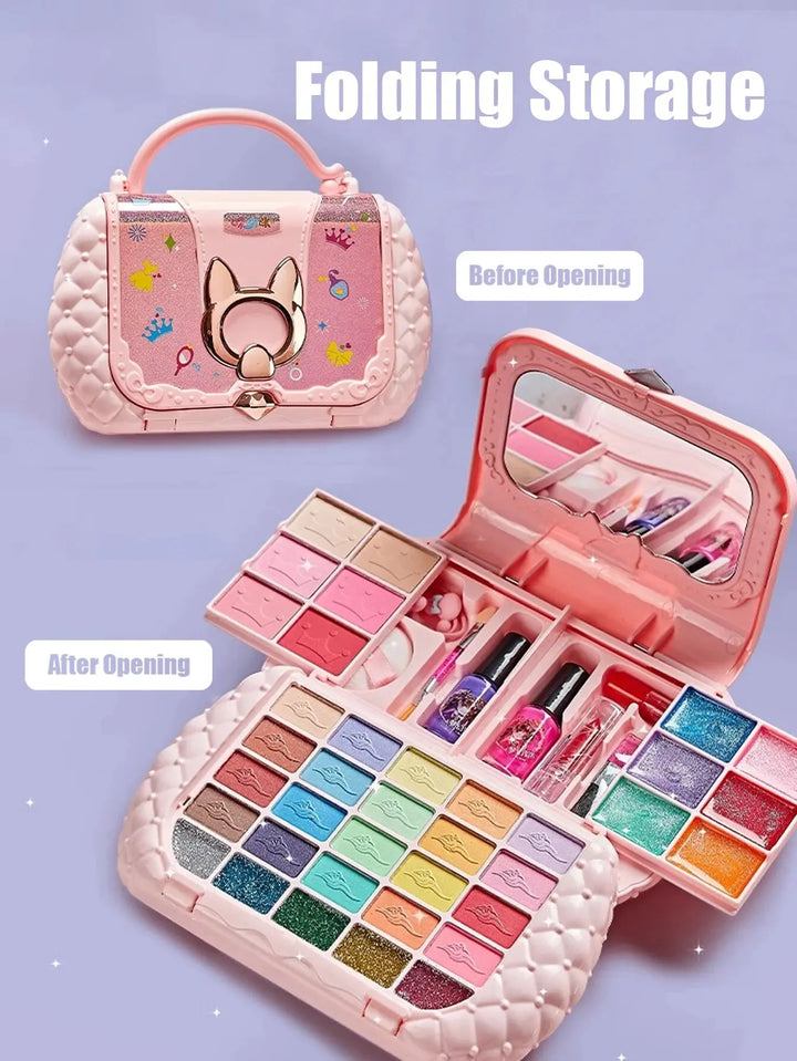 Kids Makeup Kit Washable Non-Toxic Pretend Play Cosmetic Set Viral Fall 2025 Gift