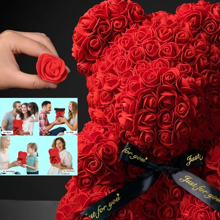 Eternal Rose Bear With LED Lights Gift Decor 2026 Mother Day Valentine Day Trend Gift Ready