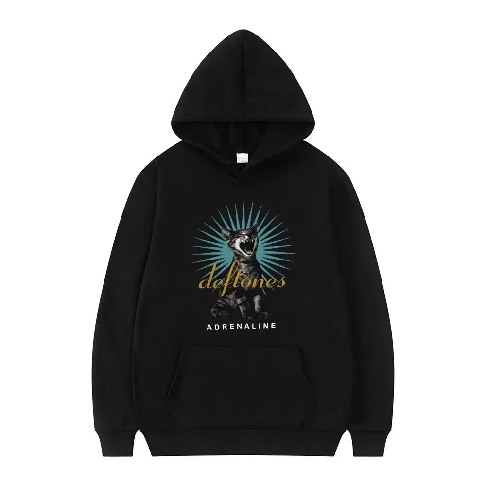 Oversized Unisex Hoodie - Retro Punk, Polyester, Street