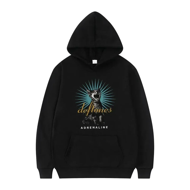 Oversized Unisex Hoodie - Retro Punk, Polyester, Street