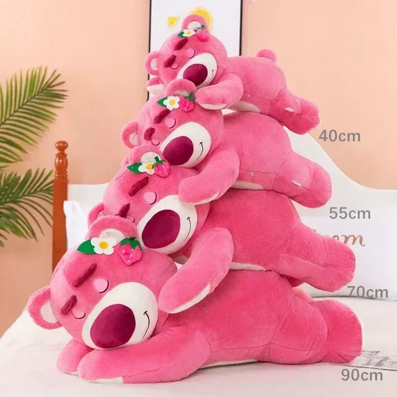 Lotso Plush Strawberry Bear Pillow - 90cm Stuffed Toy, A Sweet Valentine&