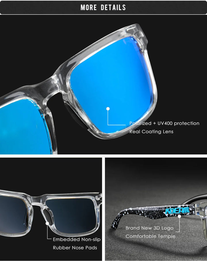 Polarized Sunglasses Unisex Outdoor Eyewear Summer 2026 Trend Mirror Lens Lightweight UV Protection Gift Idea