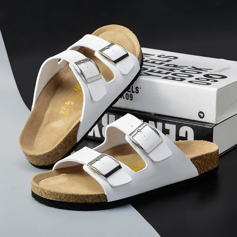 Summer Leather Men Sandals - Durable Non-Slip Outdoor Beach Casual Shoes for Women