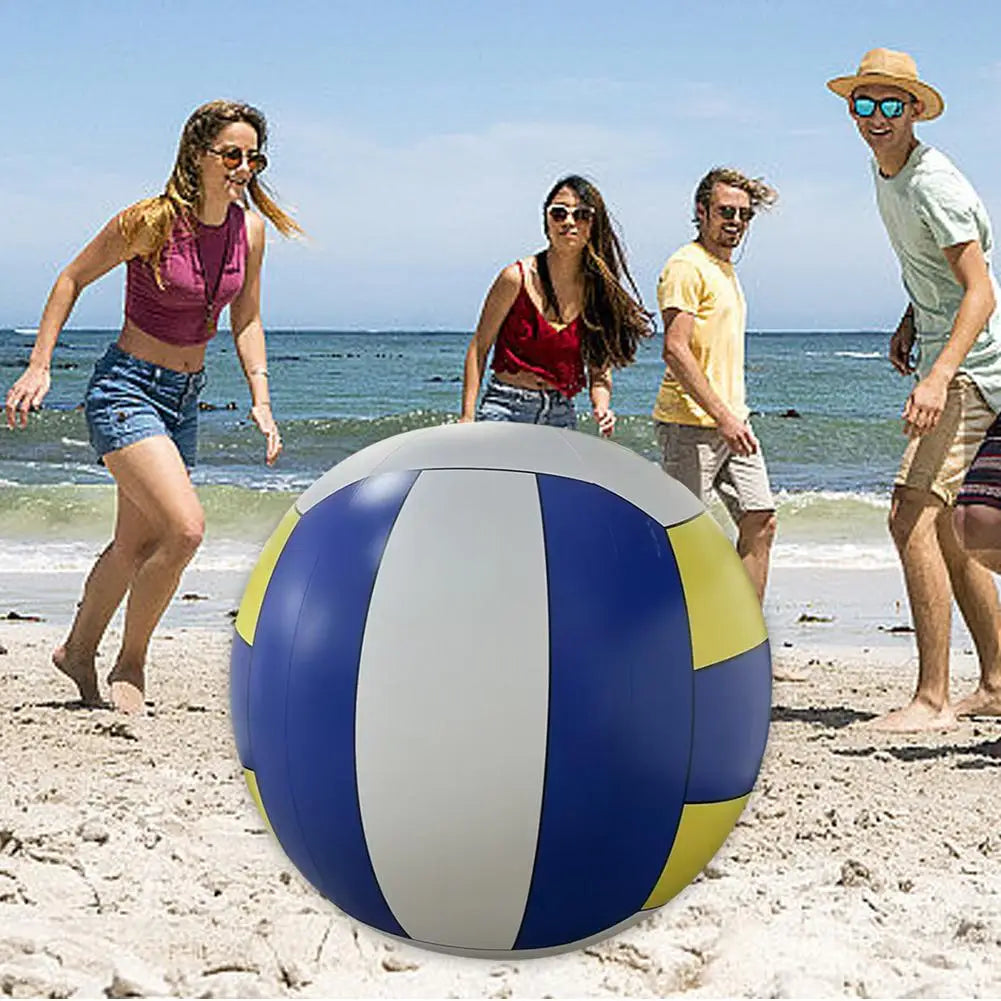Giant Inflatable Beach Volleyball - 100cm PVC Outdoor Sports Ball for Team Games and Fun Activities