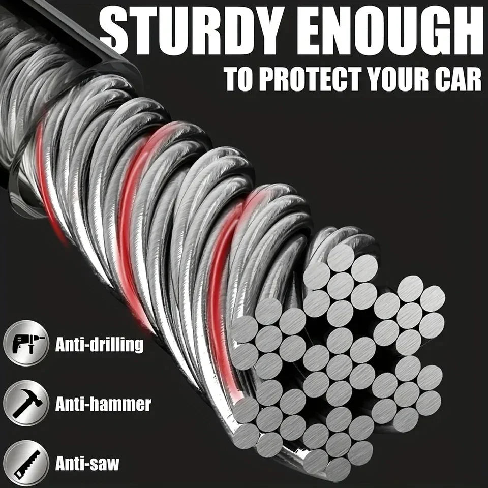 Universal Car Steering Wheel Lock with Seatbelt Buckle – 3-Key Anti-Theft Security Device 2026