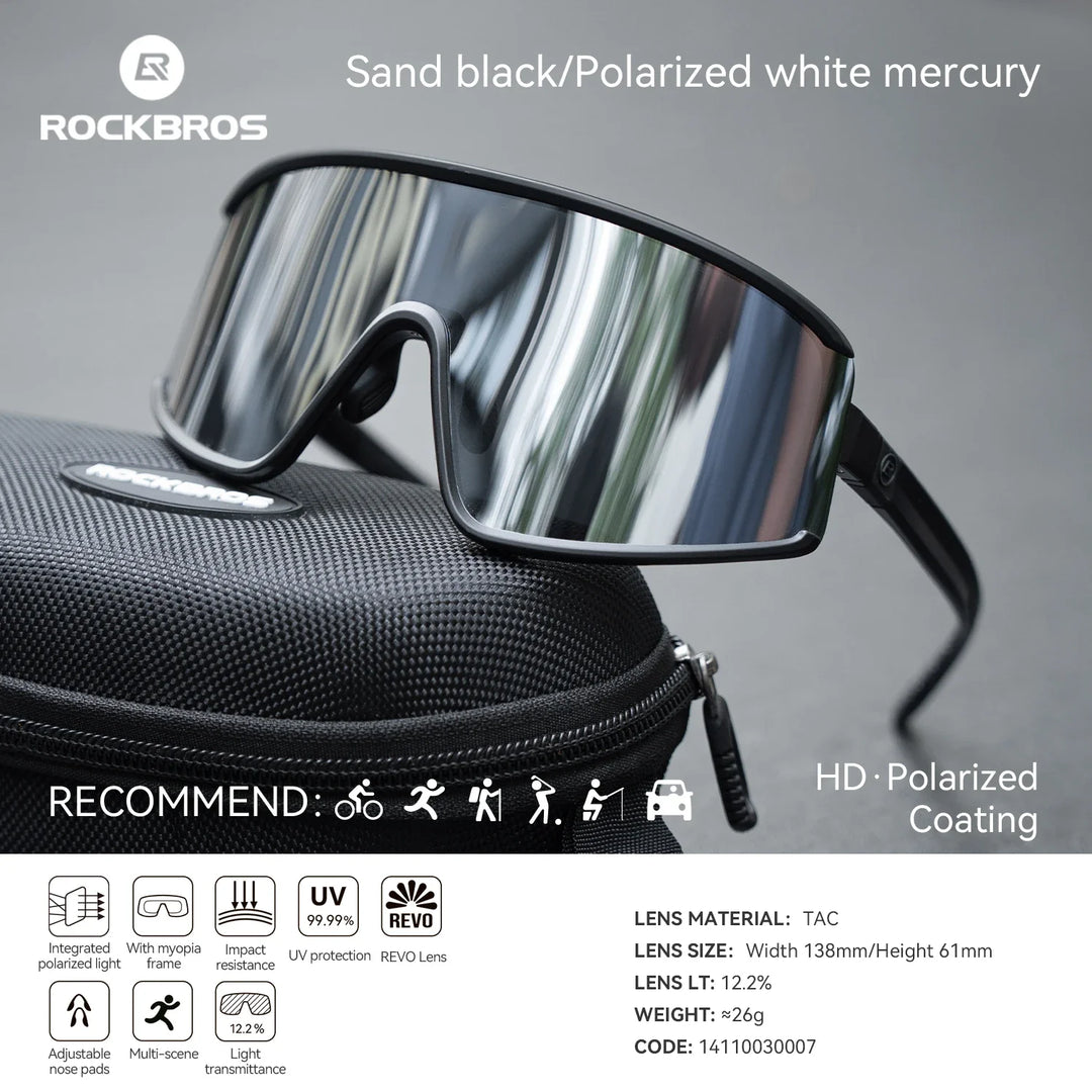 Cycling Sunglasses Polarized UV400 Anti-Fog Photochromic Outdoor Eyewear All-Season Non-Slip Unisex