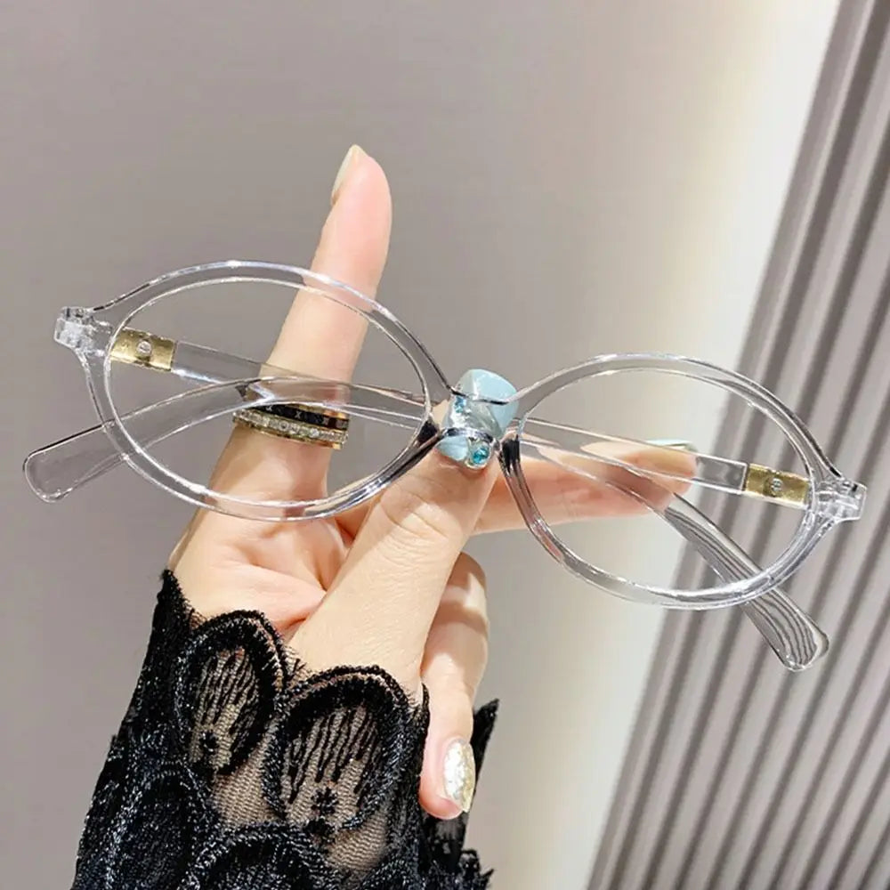 Blue Light Glasses Y2K Retro Oval Frame Eyeglasses For Reading And Computer Use, TikTok Viral 2026