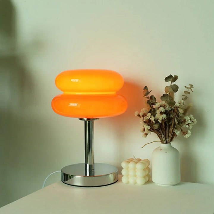 Macaron Glass Table Lamp Trichrome Night Light Eye Guard
