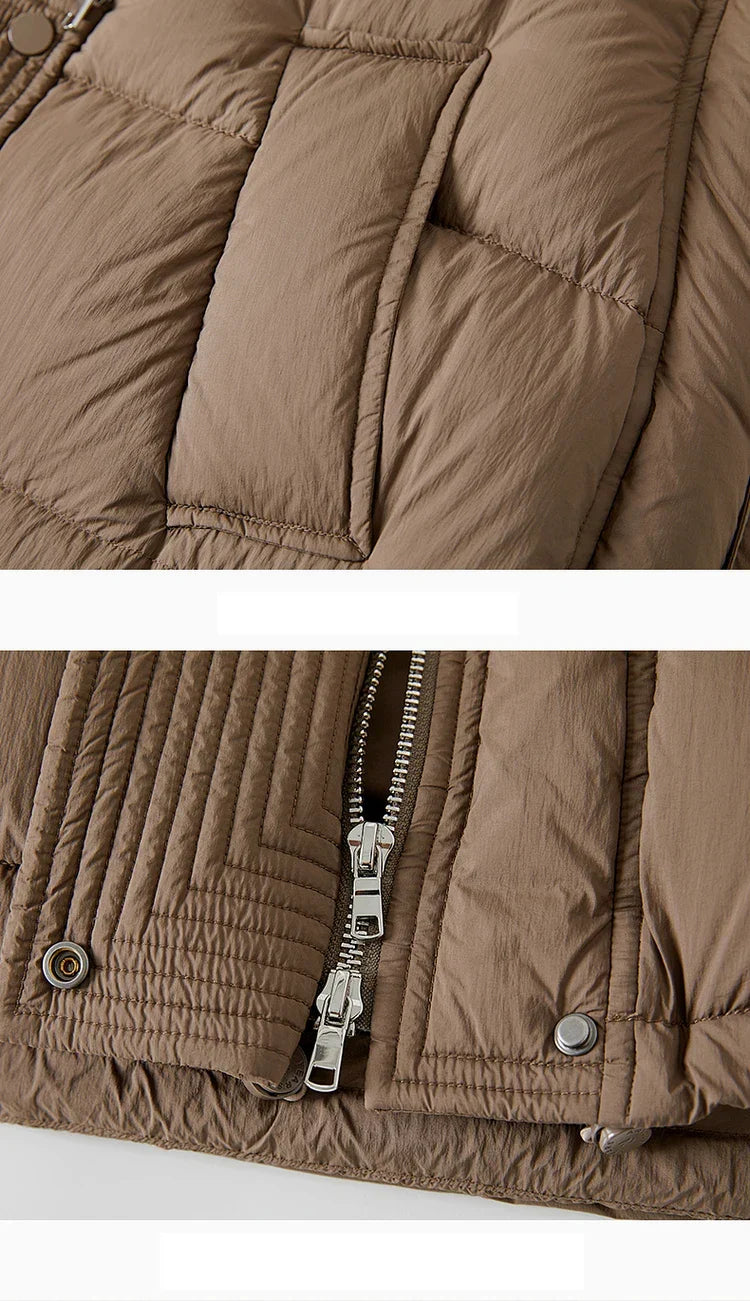 Insulating Women’s Down Vest - Cropped, Duck, Winter
