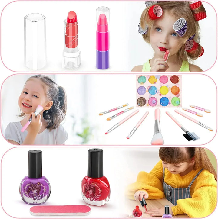 Kids Makeup Kit Pink And White Case Makeup Toy Set TikTok Viral Fall 2025 Gift Washable