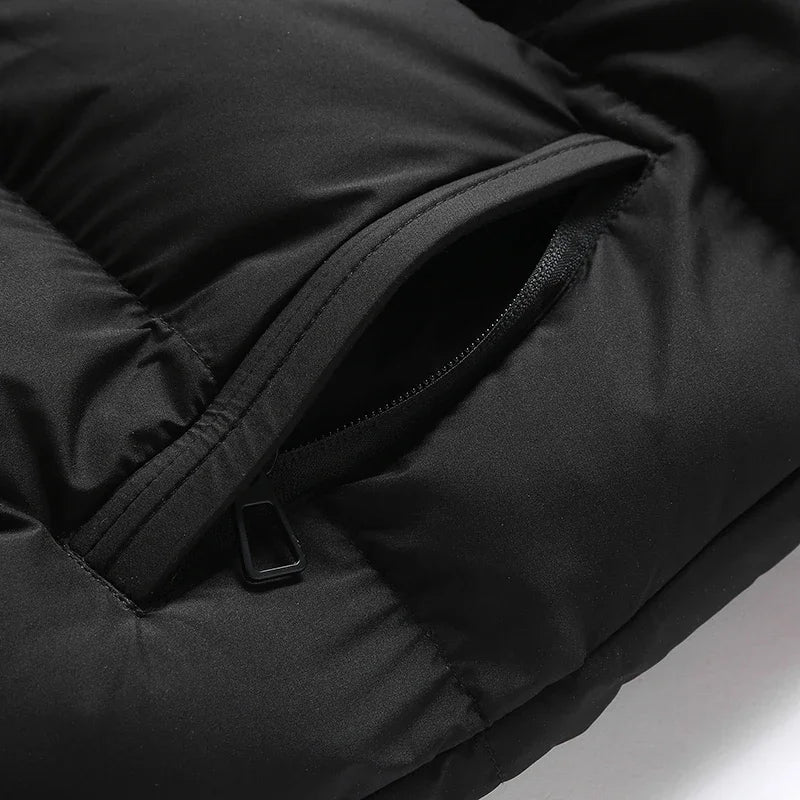 Insulating Men’s Puffer Vest - Hooded, Cotton, For Winter