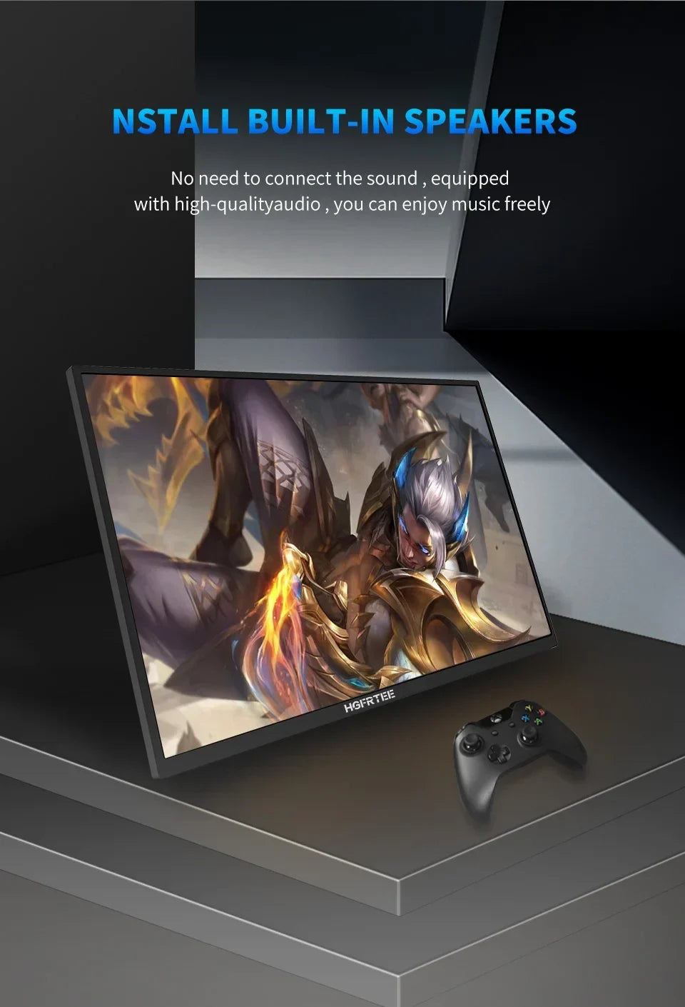 Portable 14.1 Inch 1080P IPS Gaming Monitor With Stand