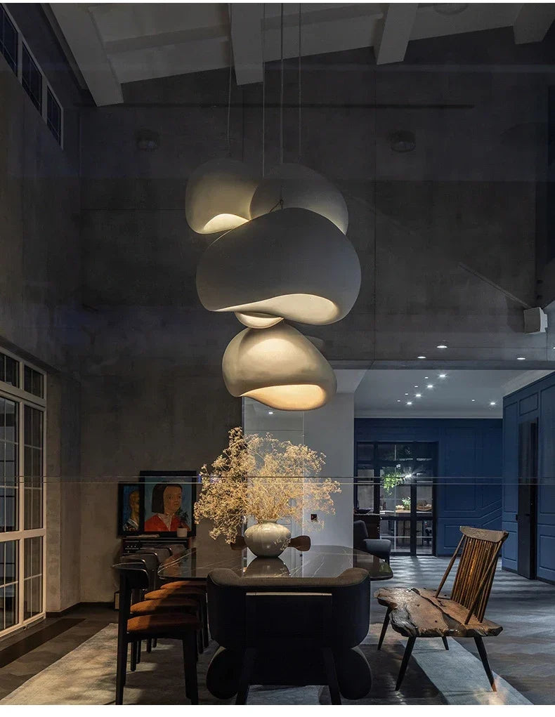 Japandi Pendant Ceiling Lamps Nordic Wabi Sabi LED Dining Room