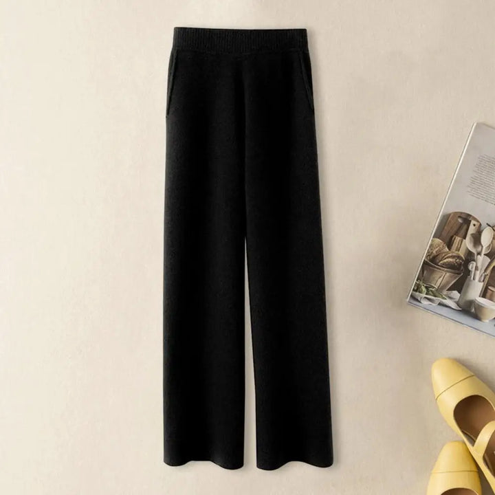 Drape High Waist Wide Leg Pants For Women Casual Loose Fit, Autumn Winter Trousers