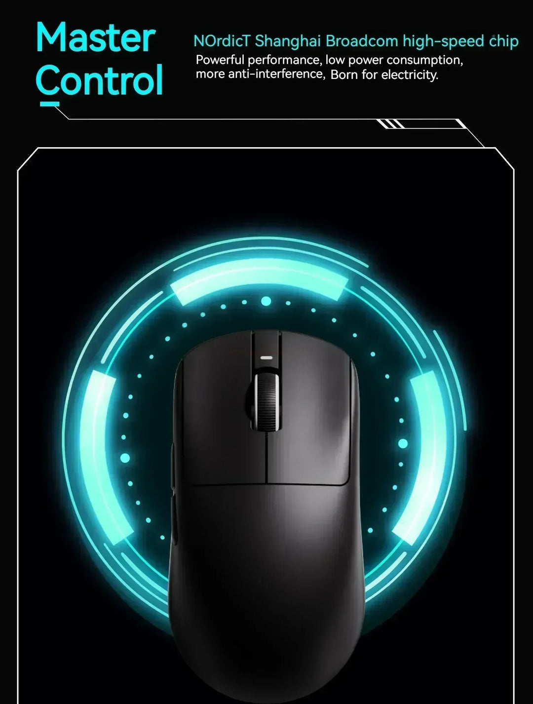 Gaming Mouse Wireless Lightweight Ambidextrous 26000 DPI