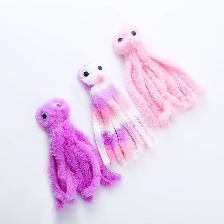 Cute Octopus Plush Cat Toy - Bite Resistant, Interactive Play Pet Supplies