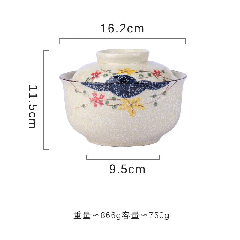 Instant Ramen Bowl With Lid Porcelain Large Capacity