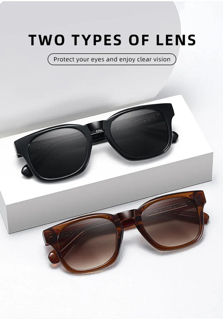 Retro square unisex sunglasses – UV400 gradient lenses, vintage style, travel and beach