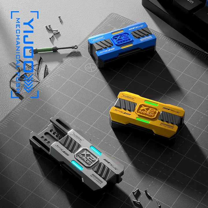 Luminous Push Slider Metal Fidget Toy EDC Stress Relief
