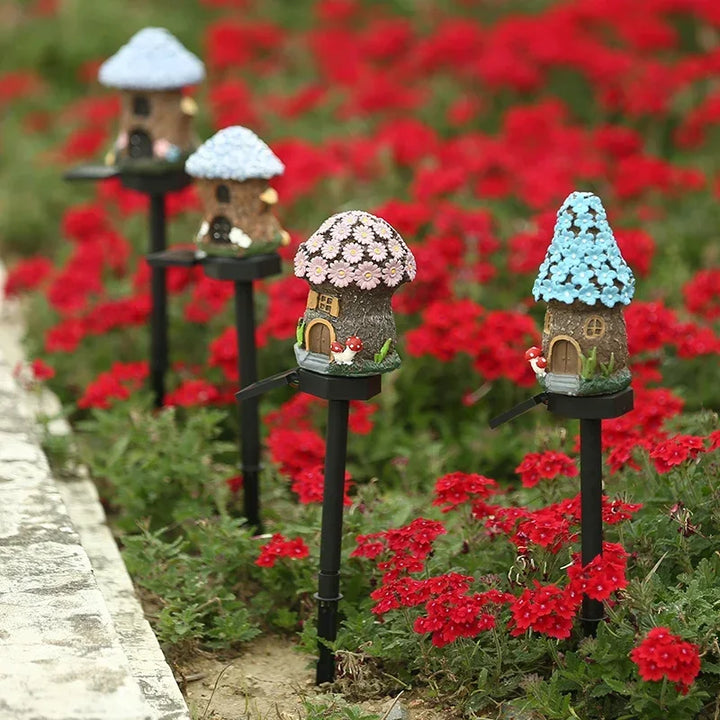 Solar Fairy Lights House Shaped Lawn Lamp Outdoor Waterproof LED Garden Decor Fall 2026 Gift Idea
