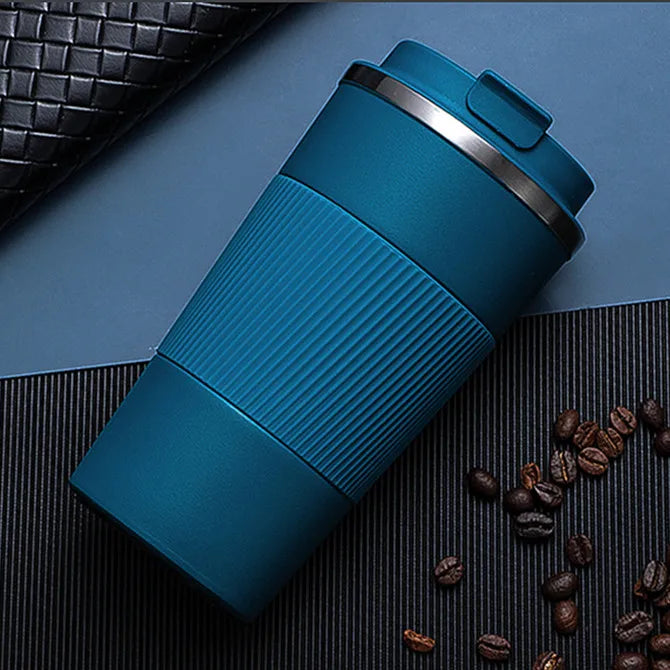 510ml Double Stainless Steel Coffee Thermos Mug - Leak-Proof Travel Flask, Non-Slip Insulated Water Bottle, BPA Free