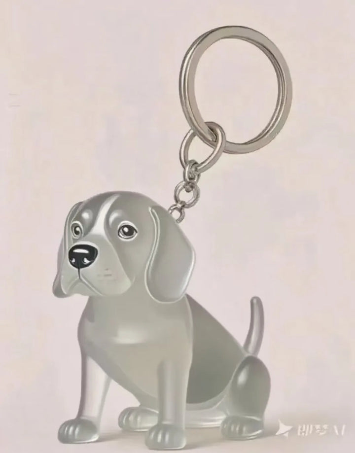 Dog Hair Keepsake Keychain Pendant Clear Resin Charm