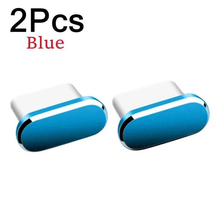 Metal Type-C Charging Port Dust Plugs - 2Pcs iPhone Accessories, Dust &amp; Liquid Protection