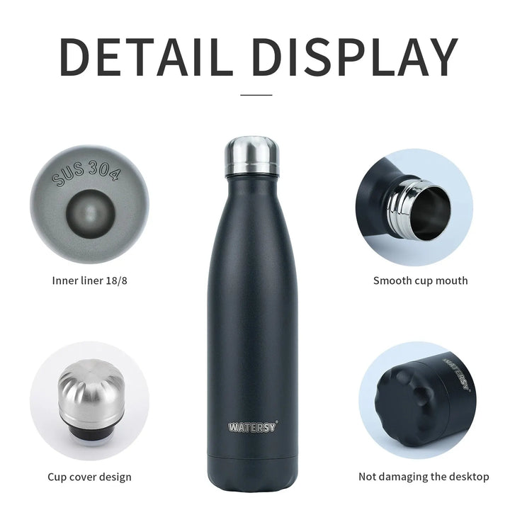 Stainless Steel Water Bottle Insulated Vacuum Flask Double Wall Thermal Cup Keeps Drinks Cold And Hot Summer Travel 2026