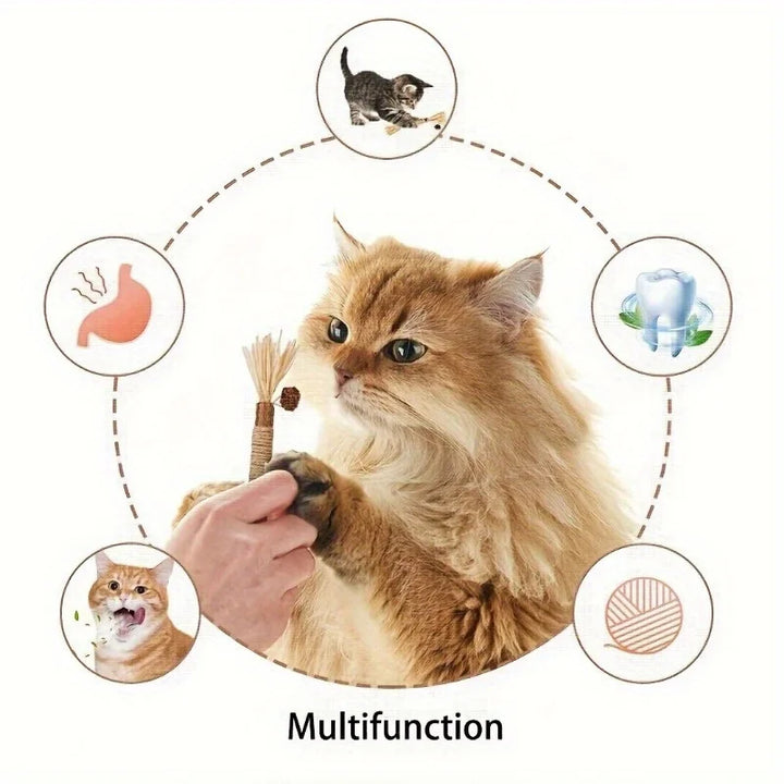 1Pc 14cm Cat Toys Silvervine Chew Stick for Kitty Teeth Cleaning Pet Supplies