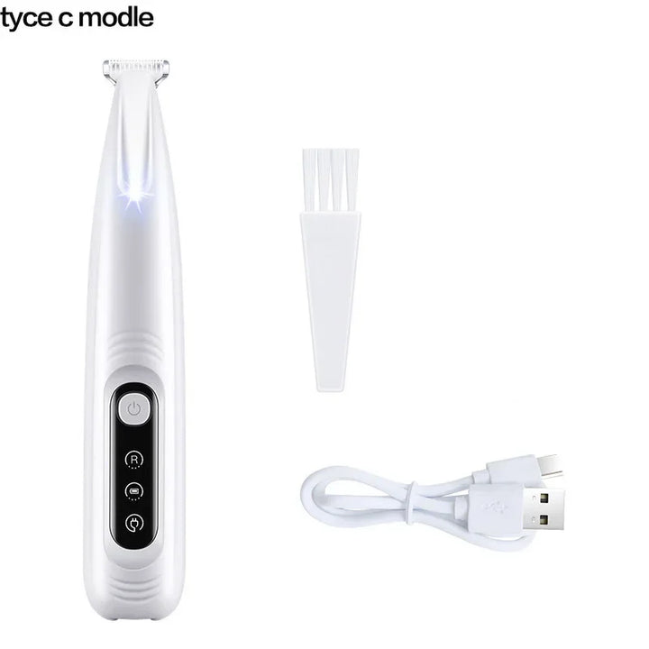 Waterproof Dog Paw Trimmer with LED Light – 18mm Wide Blade LED Display Pet Grooming Clipper 2026