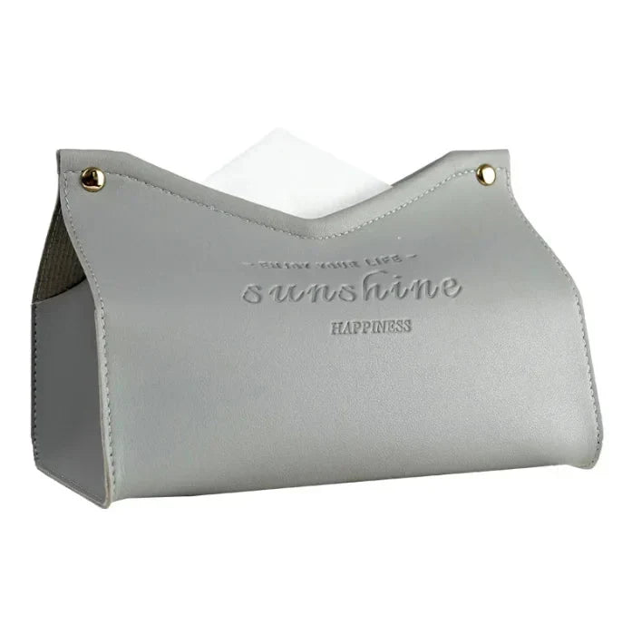 Leather Tissue Box - Nordic Car &amp; Home Decor, Large Storage Napkin Holder