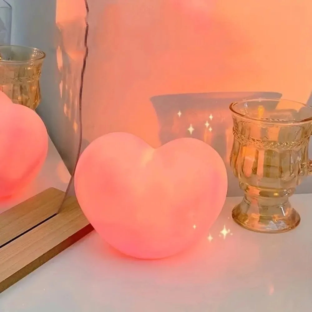 Unique 3D Heart-Shaped Night Light - Romantic Valentine&
