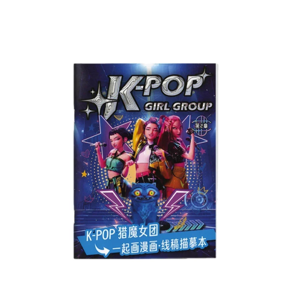 colouring Book Kpop Demon Hunters Anime Sketches Rumi Mira Zoey Cute Line Drawings Back to School 2025 Gift
