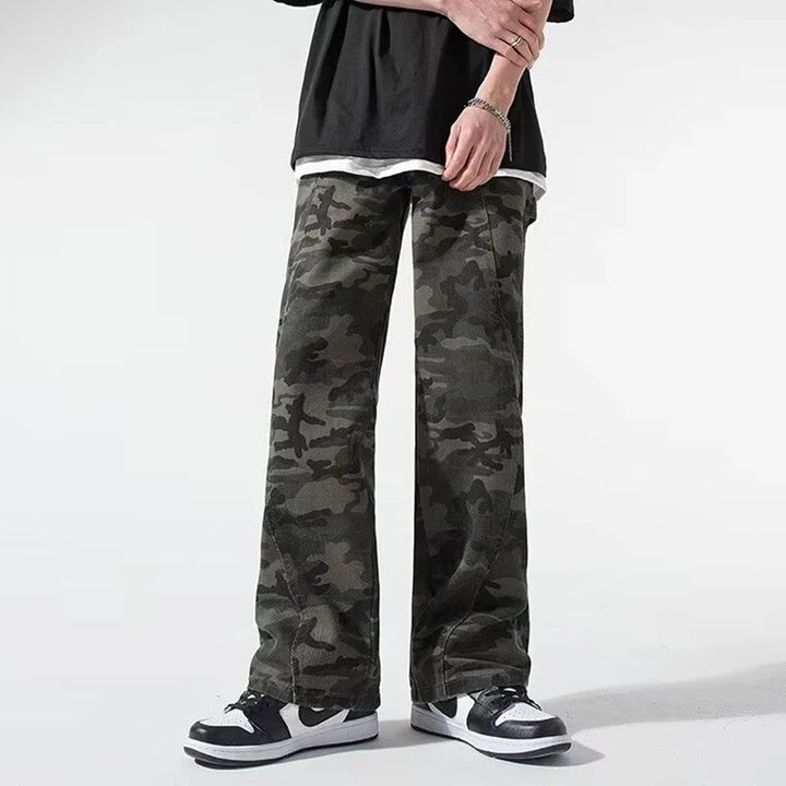 Oversized Men’s Cargo Jeans - Baggy Straight Denim Wear