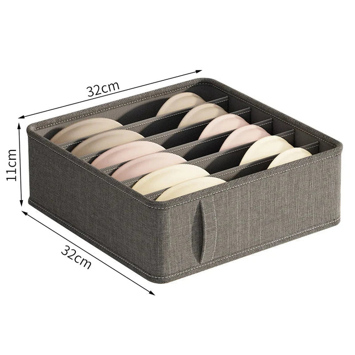 Polyester Sock Bra Organizer Box with 20 Grids - Home Organizers for Drawers &amp; Cabinets