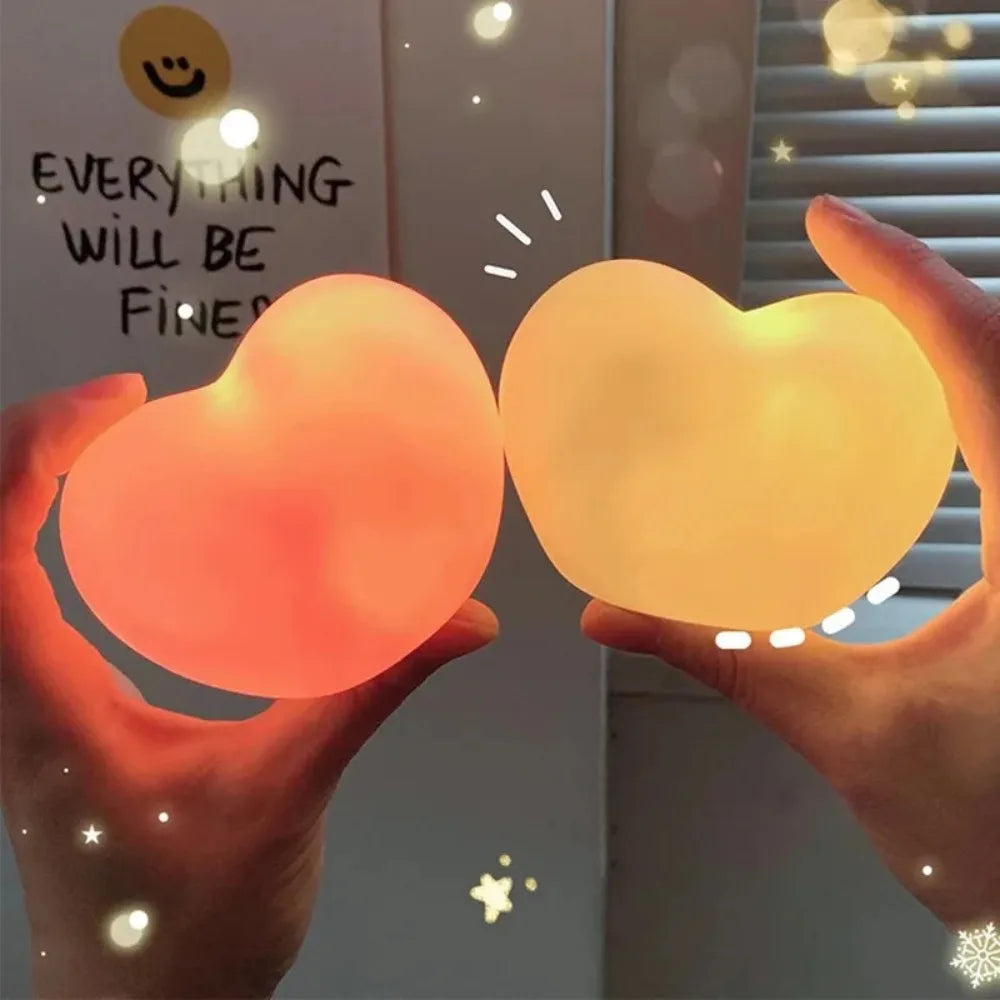 Unique 3D Heart-Shaped Night Light - Romantic Valentine&