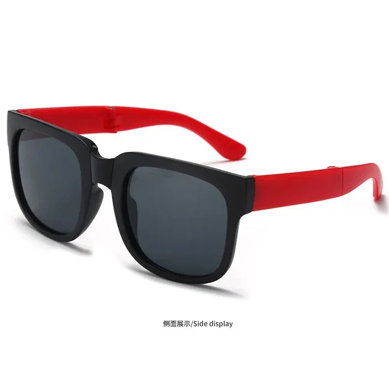 Kids Sunglasses Foldable Square Frame UV400 Protection for Outdoor Play Summer 2026 Gift Idea
