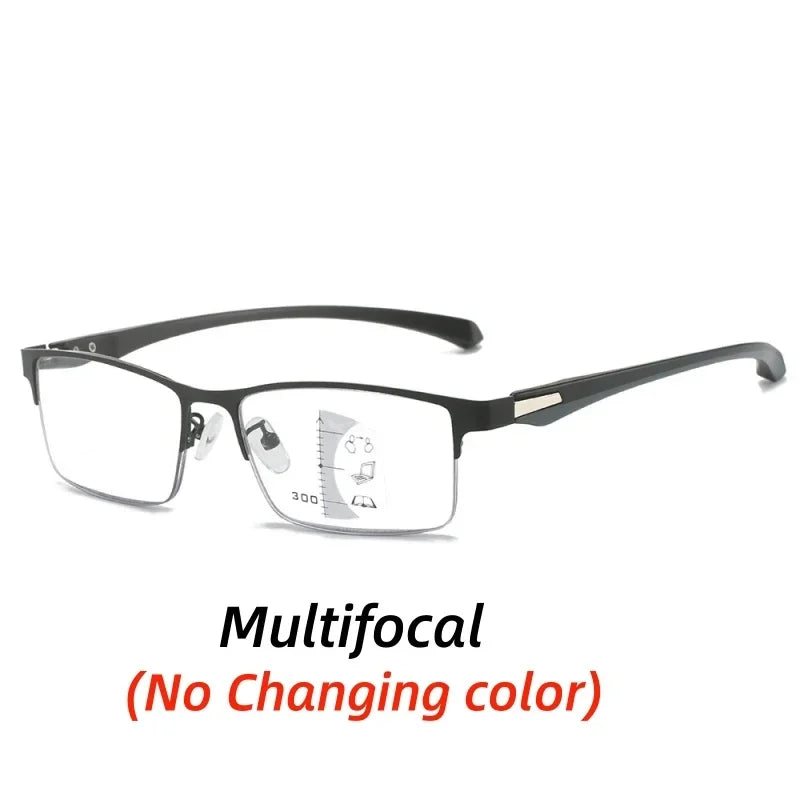 Reading Glasses Progressive Multifocal Photochromic Half Frame Fall 2026 Anti-Blue Light Far Sight Eyewear