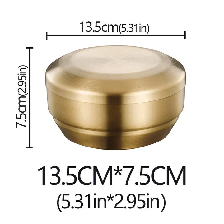 Stainless Steel Double Layer Rice Bowl With Lid Insulated