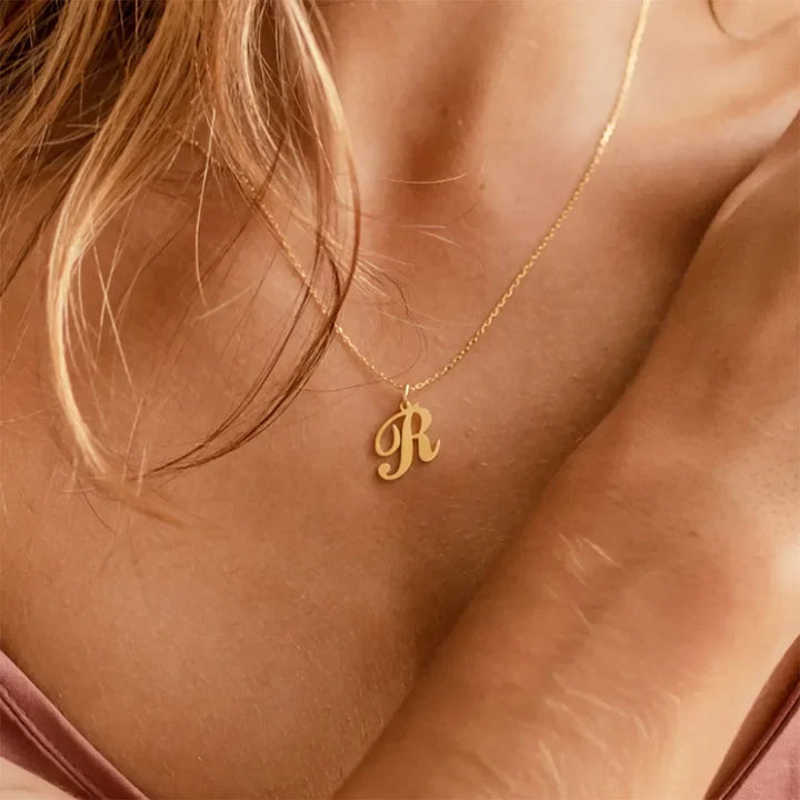 Personalized Gold Initial Necklace - Elegant Minimalist Gift for Women, Weddings &amp; Anniversaries