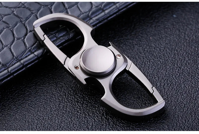Fidget Spinner Keychain Stainless Steel EDC Gift 2025