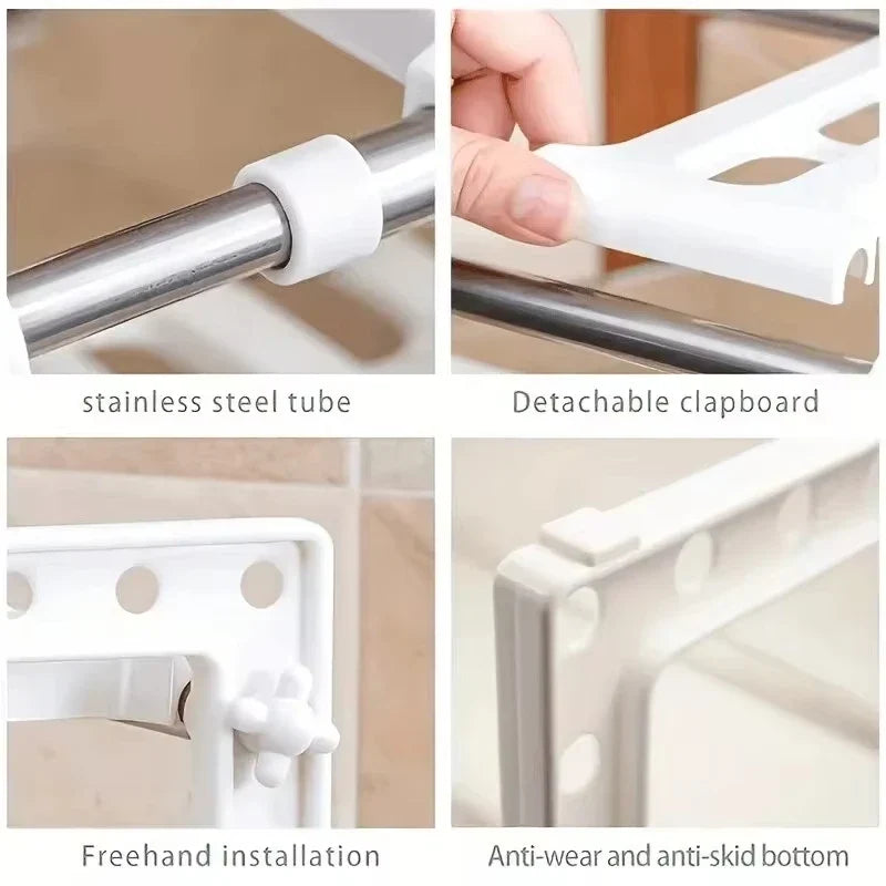 Stackable Sink Organizer Shelves - Home Organizers for Kitchen &amp; Bathroom Storage Solutions