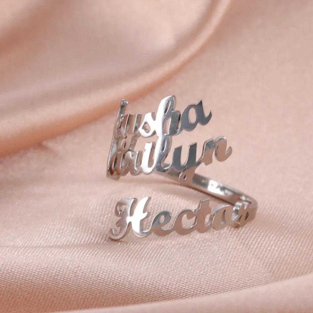 Name Ring Custom Double First Names Jewelry For Couples Personalized Gift TikTok Viral Fall 2026