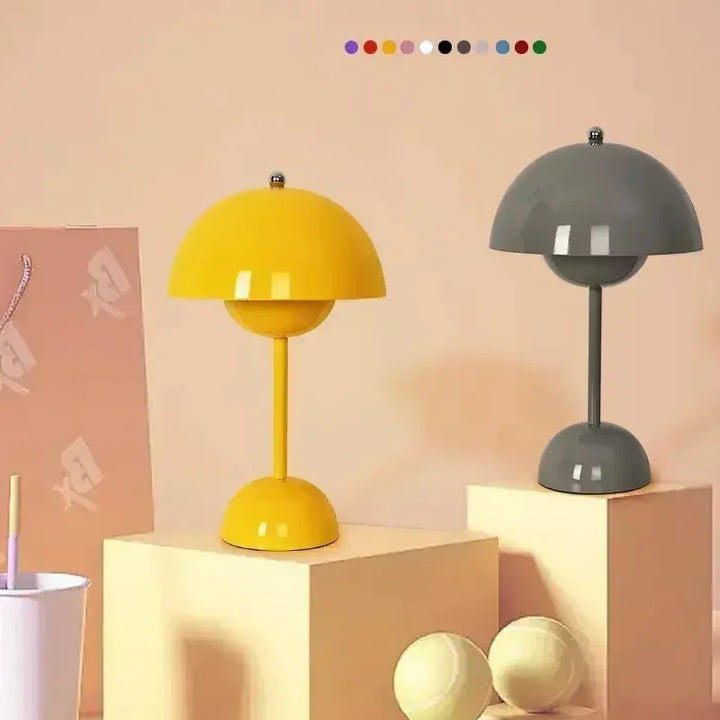 Rechargeable Table Lamp Nordic Flower Bud With Iron Touch Switch Fall 2026 Home Decor For Bedroom Or Nightstand