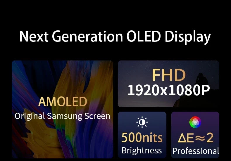 OLED 13.3 Portable Monitor Metal Frame Travel Display